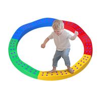 Aiyaplay vigas de equilibrio para niños de +3 años tabla de equilibrio de 8 piezas en forma de arco base antideslizante para entrenamiento de equilibrio multicolor 8 cm