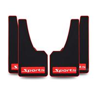 Aiydachy 4 Guardabarros de Coche de Material Suave, Ajuste Universal, Color Negro, de Goma, sin colisiones, Universal, 43,5 cm, 23 cm, 0,5 cm (Deportes)