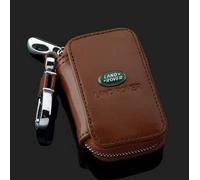 AIYING Cuero, Fundas Llaves de Coche, Funda Protectora Mando A Distancia, Llavero, Accesorios Decoración, para Land Rover Defender Discovery 3 4 Range Sport Evoque Freelander 2,Brown