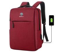 AIYING Mochila Portátil con Logotipo, Mochila de Gran Capacidad de 14/15,6 Pulgadas, Carga USB, para Alfa Romeo Giulia Stelvio Giulietta 159 147 156 166,Red