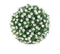 AIYINIY Bola de césped para paisajismo, bolas de rosas artificiales para colgar en el jardín, cesta de jardín resistente a los rayos UV (B, 20 cm)
