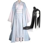 AIYINIY Mo Dao Zu Shi - Disfraz de cosplay de Wei Wuxian Lan Wangji, juego de rol, trajes de anime Hanfu, conjunto completo para actuaciones en fiestas de Halloween (Lan Wangji, S)