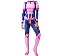 AIYINIY My Hero Academia - Disfraz de cosplay de Ochaco Uraraka, enterizo con impresión 3D, disfraz de Halloween para mujer (Uraraka Ochako, L)