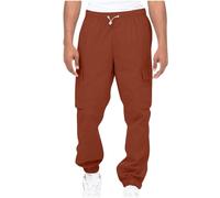 AIYINIY Wild - Pantalones cargo para hombre, ajuste relajado, pantalones casuales tipo cargo de ajuste recto, elásticos, ajustados, vintage, cómodos, gimnasio, entrenamiento, pista (Z naranja, 3XL)
