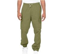 AIYINIY Wild - Pantalones cargo para hombre, ajuste relajado, pantalones casuales tipo cargo de ajuste recto, elásticos, ajustados, vintage, cómodos, gimnasio, entrenamiento, pista (Z verde militar