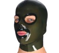 AIYOUBRS Látex Cabeza Cubrir Látex natural, hecho a mano Cremallera trasera hecho a mano Para Cosplay Fiesta(Size:XL-70CM)