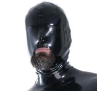 AIYOUBRS Sexy Máscara de Látex Cubierta de Goma Mascarilla Látex Natural Hecho a Man Bondage Hood(Size:XL-70CM)