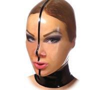 AIYOUBRS Transparente Capucha de Látex Natural Sexy Máscara Hecho a Mano para Cosplay Fiesta Ropa De Club(Size:XL-70CM)