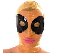 AIYOUBRS Transparente Capucha de Látex Natural Sexy Máscara Hecho a Mano para Cosplay Fiesta Ropa De Club(Size:XL-70CM)