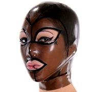 AIYOUBRS Transparente Máscara de Cabeza de Látex Capucha Disfraces de Fetiche para BDSM Fiestas Juegos de rol Vacaciones(Size:XXL-73CM)