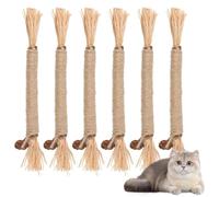 AIYVELU 6 Piezas Catnip Sticks para Gatos,Cat Tooth Care Sticks para Gatos,Natural Catnip Sticks of Dental Care Toys,Accesorios para Gatos