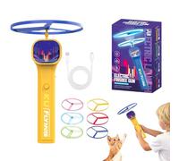 Aizgog Juguete de Disco para Gatos | Juguete Interactivo de Lanzamiento de Discos para Gatitos | Gatos Persiguiendo Platillos es Exterior - para Desarrollo de Conducta Estimulación Mental Tiempo de