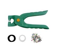 Aizgog Set para tela con ojales, herramienta de prensa manual portátil con 200 anillos de metal | Juegos de ojales manuales dispositivo de prensado | Prensa de mano portátil para cuero, zapatos, tela