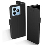 Aiziki Funda para Blackview Wave 8/Wave 8C/Oscal Flat 2, Funda Protectora De Cuero De PU De Primera Calidad [Bolsa De Billetera] [Cierre Magnético] - Negro