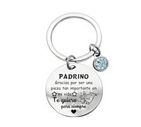 Aizuoni Llavero Del Día De La Madre - Recuerdo Con Grabado De Letras En Español | Recuerdo De Gracias Del Día Padre De Acero Inoxidable | Para Mamá Abuelo Abuela Hijo Hija Cumpleaños Acción De
