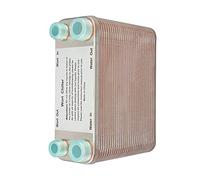 AIZYR Intercambiador De Calor De 60 Placas Enfriador De Mosto De Cerveza Soldado Acero Inoxidable 304 1/2 "NPT X 3/4" NPT para Herramientas Caseras De Enfriamiento De Cerveza