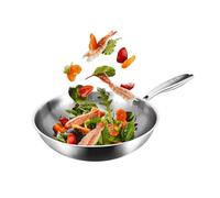 AIZYR Sartén Grande De Titanio Sartén Antiadherente, Wok con Tapa Sartén para Saltear Utensilios De Cocina para Inducción, Gas Y Vitrocerámica,34cm