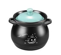 AIZYRLYR Cacerola De Cerámica, Olla De Barro para Estofado, Olla Sopera Redonda con Tapa, Olla Multiusos para Sopa, Arroz Y Estofado.,18cm