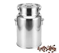 AIZYRLYR Cántara De Leche De Acero Inoxidable, Jarra para Leche Cubo para Vino con Tapa Hermética Y Asa Balde para Leche Recipiente Hermético para El Hogar, La Granja Y El Transporte,5L