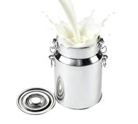 AIZYRLYR Cubo Hermético De Acero Inoxidable para Almacenar Leche, Bote De Leche Cubo para Leche Tarro Hermético para Leche, Vino, Miel, Aceite Y Cereales,11L 22x30CM