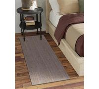 Aizza Trends Alfombra de yute tejida a mano gris de 2 x 12 pies, estilo bohemio ecológico, duradera, apta para mascotas y perfecta para añadir encanto natural a tu sala de estar, comedor o dormitorio