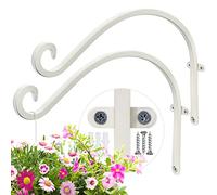 Ajart Ganchos de pared (2 piezas, 30 cm) para colgar plantas, más estables y resistentes, color blanco crema