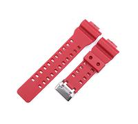 AJASMKLX 1 6mm Silica Gel Sports Race Watch Bands Impermeable Goma Deporte Silicona Correa de silicona Reloj Ajuste for Casio GA-100 GA-110 GD-120 DW5600(Deepred)