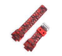 AJASMKLX 1 6mm Silica Gel Sports Race Watch Bands Impermeable Goma Deporte Silicona Correa de silicona Reloj Ajuste for Casio GA-100 GA-110 GD-120 DW5600(Camo 4)