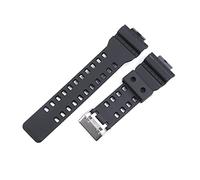 AJASMKLX 1 6mm Silica Gel Sports Race Watch Bands Impermeable Goma Deporte Silicona Correa de silicona Reloj Ajuste for Casio GA-100 GA-110 GD-120 DW5600(Schwarz)