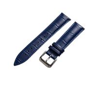 AJASMKLX 18 mm 20 22 reloj de cuero 24 Correa for correas Ajuste for Samsung Galaxy Gear S3 Fit for 42mm 46mm(Silver -blue,16mm)