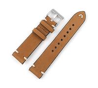 AJASMKLX 2 0mm Banda de reemplazo de banda de reloj de cuero Hebilla de plata for hombres Mujeres Mira accesorios Diferentes estilo(Blue White)