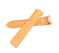 AJASMKLX 20 mm 22 mm 19 mm 21 mm Silicone Watchstrap Fit for Hamilton Khaki Field Scuba Frogman Fit for Gear S3 Ajuste for Seiko5 Sumo 007 Herramienta de la banda de reloj(Orange,20mm)