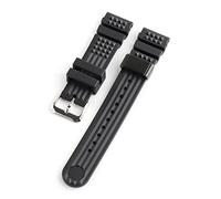 AJASMKLX 20 mm 22 mm buceador de goma correa de silicona de reemplazo de silicona pulsera herramientas de pulsera Ajuste for Grands Watch Japan 5 Prosex Monstruo Skx009(Black blackring,22mm)