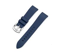 AJASMKLX 20 mm 22mm 24 mm Classic Fluoro Caucho Correa Deporte Impermeable Buceo Reloj de reemplazo Relojes de reemplazo Accesorios Correas Pulseras(Deep Blue,20mm)