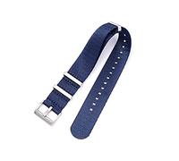 AJASMKLX 20 mm de 22 mm de 24 mm Cinturón de seguridad de nylon for OTAN Strap Military Watch Band Reemplazo Reloj Straps Fit for Omega Fit for James Fit for Bond 007(Royal,24mm)