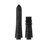 AJASMKLX Accesorios de correa de reloj de cuero aptos for Tissot 1853 T60 correa de reloj T60.1.513 correa de reloj convexa for hombres y mujeres pulsera de 24 × 14mm(Black-no clasp)