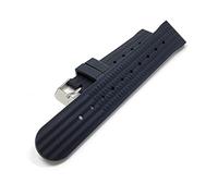 AJASMKLX Accesorios de correa de silicona Ajuste for fantasmas de agua Rolex 007 Srp777j1 20mm 22mm Correa de goma azul negra de los hombres Correa impermeable for mujer(Schwarz,20mm)