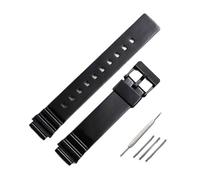 AJASMKLX Accesorios for reloj, correa de resina for hebilla for reloj Casio LRW-200H, correa de goma resistente al agua for hombres y mujeres(Schwarz)