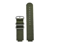 AJASMKLX Ajuste for Casio Fit For G Shock correa de reloj GBA-800 GMA-B800 GA-800/810 GBD-800 GA110 GA-120 GA100 pulsera de reloj de nailon modificada for hombre 16mm(Army Green silver)