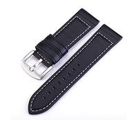 AJASMKLX Band de la banda de reloj de cuero de 22 mm Reloj 42 mm de 46 mm de engranaje S3 Fit For Huawei GT2 Accesorios de reloj Hebilla de metal de cuero for Samsung Fit For Galaxy(Schwarz,18mm)