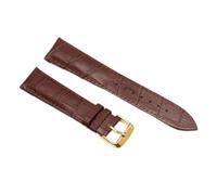 AJASMKLX Bandas de cuero Reloj de 20 mm Straputterfly Band de hebilla Correa de hebilla de acero adecuado for Samsung Fit For Galaxy Watch Gear S3 Fit For Frontier(Brown gold,20mm)