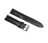 AJASMKLX Bandas de cuero Reloj de 20 mm Straputterfly Band de hebilla Correa de hebilla de acero adecuado for Samsung Fit For Galaxy Watch Gear S3 Fit For Frontier(Black Silver,16mm)