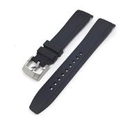 AJASMKLX Corcha de goma suave Universal Arc Arc GaviMe Sport Reemplazo de reemplazo Reloj de 18 mm 20 mm 22 mm Fit For Nature(Schwarz,22mm)