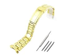 AJASMKLX Correa de acero inoxidable, accesorios for relojes for hombres, aptos for Rolex, aptos for fantasmas de agua, aptos for Di Tong, correa de acero sólido for deportes de buceo, correa de 20 mm