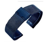 AJASMKLX Correa de acero inoxidable de 22mm, 18, 24mm y 20mm for Samsung Galaxy Watch 6, 5, 4, 40mm, 44mm Active 2, compatible for Huawei GT4 Ultimate(Blue,24mm)