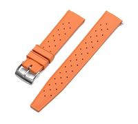 AJASMKLX Correa de goma de 20mm y 22mm for reloj Seiko SRP777J1, pulsera impermeable de buceo for hombre, accesorios for reloj(Orange Silver)
