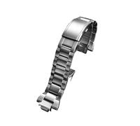 AJASMKLX Correa de nailon for reloj CASIO Fit For G-Shock GST-B400 for hombre, correa de reloj de 14mm, convexa, transpirable, de acero inoxidable, accesorios(Steel metal)