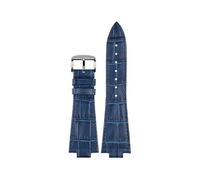 AJASMKLX Correa de reloj de acero inoxidable de cuero de 12 mm for Tissot Fit for la serie PRX Correa for Super Player T137.407 Pulsera for correa de extremo convexo Pulsera for hombres(Blue-silver-bu