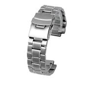 AJASMKLX Correa De Reloj De Acero Inoxidable Sólido Apta Fit For Timex Fit For Tides T45601 T2N721 T2N720 T2N739 TW2T76500 Correa De Reloj De Metal for Brújula For Hombres(B silver)