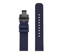 AJASMKLX Correa de reloj de caucho fluorado de 20x20 mm 22x22 mm for Tissot 1853 T116 PRC200 Fit for Casio Fit for Omega Fit for IWC Correa de reloj de liberación rápida Pulsera azul for hombres(Blue-